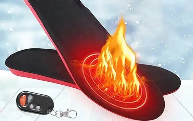 Rechargeable Heated Insoles with Remote and 3 Temperature Settings, Thin Breathable Fit Avento Goods