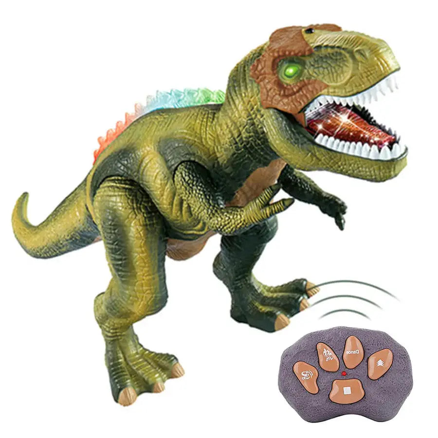 Remote Control Dinosaur Toy with LED Eyes and Walking Roar, Rechargeable 17-Inch Avento Goods