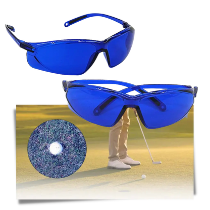 Golf Ball Locator Glasses with Blue Contrast Lens and UV Protection, Lightweight Fit Avento Goods