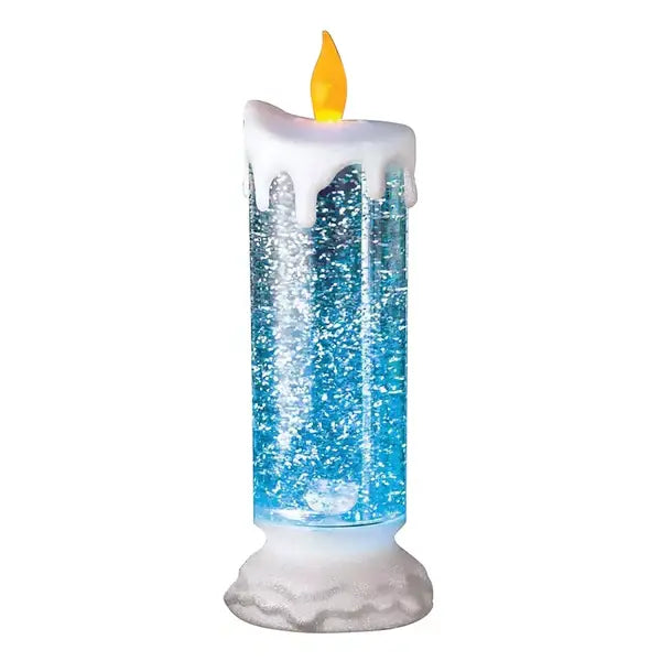 Flameless LED Candle with Spinning Glitter and Color-Changing LEDs, USB or AAA Batteries Avento Goods