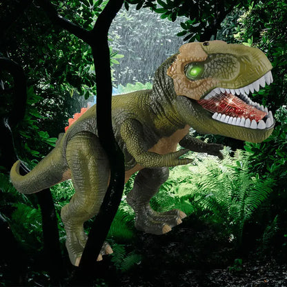 Remote Control Dinosaur Toy with LED Eyes and Walking Roar, Rechargeable 17-Inch Avento Goods