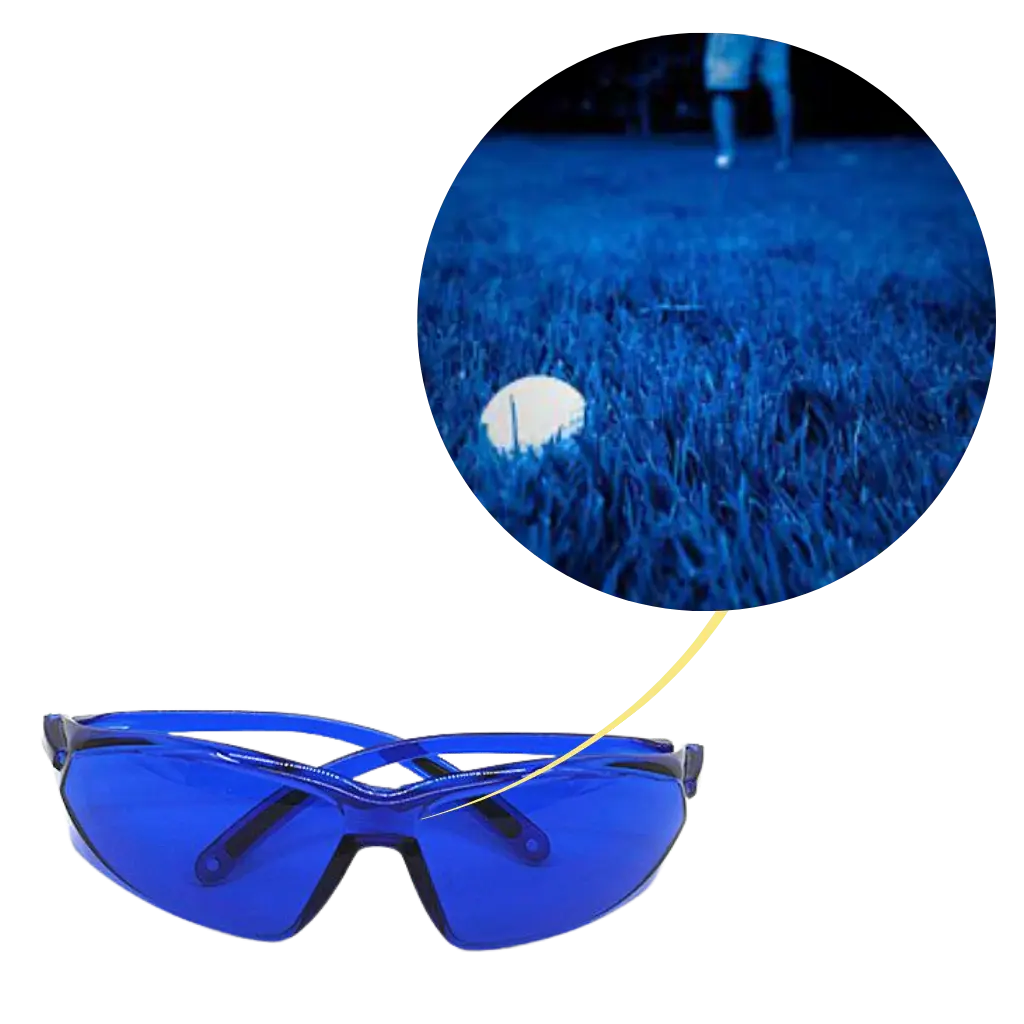 Golf Ball Locator Glasses with Blue Contrast Lens and UV Protection, Lightweight Fit Avento Goods