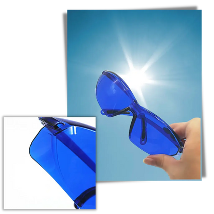 Golf Ball Locator Glasses with Blue Contrast Lens and UV Protection, Lightweight Fit Avento Goods