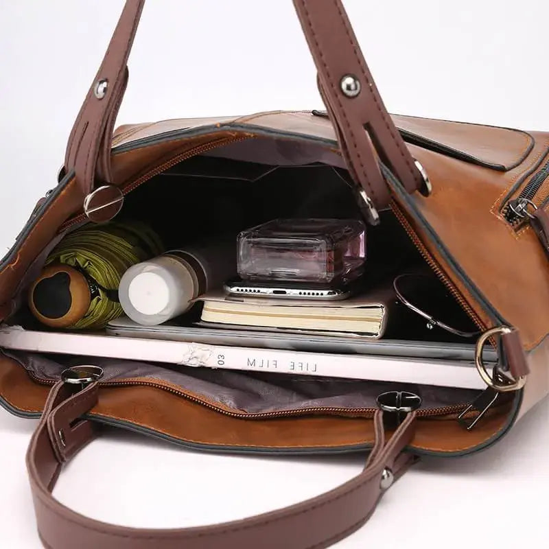 Leather Crossbody Bag with Adjustable Removable Strap and Top Zipper, Slim Profile Avento Goods