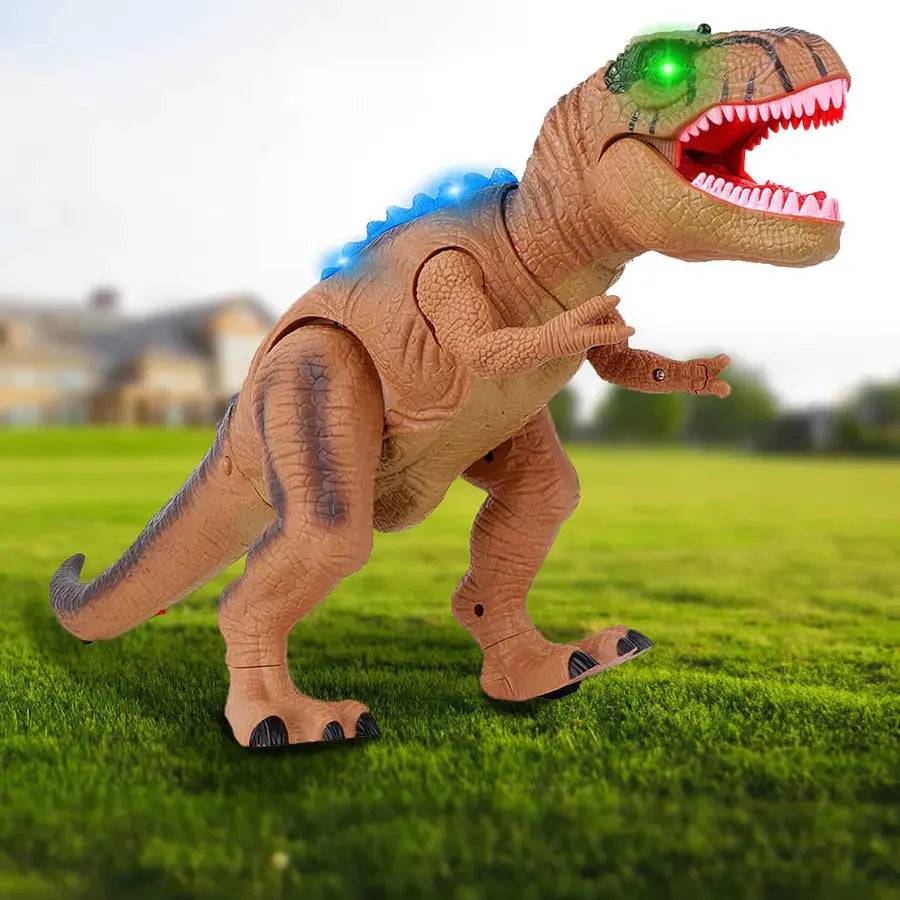 Remote Control Dinosaur Toy with LED Eyes and Walking Roar, Rechargeable 17-Inch Avento Goods