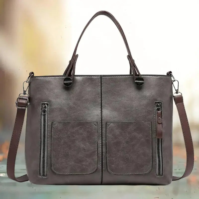 Leather Crossbody Bag with Adjustable Removable Strap and Top Zipper, Slim Profile Avento Goods