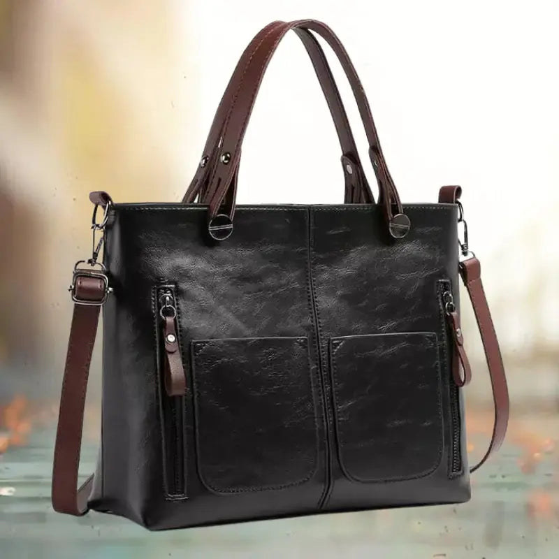 Leather Crossbody Bag with Adjustable Removable Strap and Top Zipper, Slim Profile Avento Goods