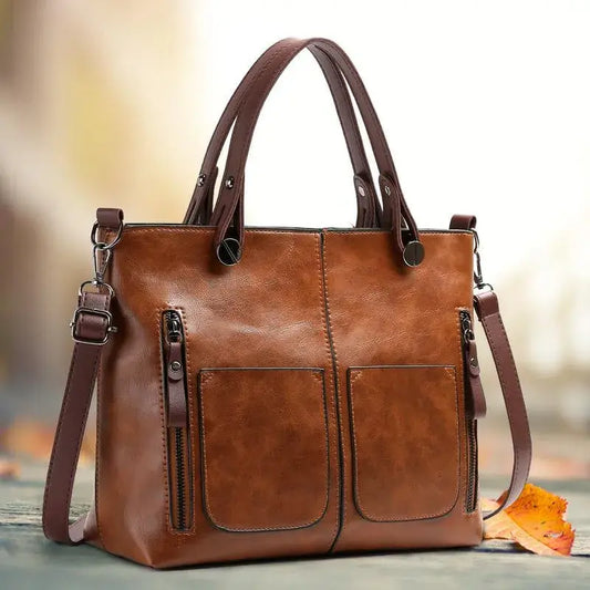 Leather Crossbody Bag with Adjustable Removable Strap and Top Zipper, Slim Profile Avento Goods