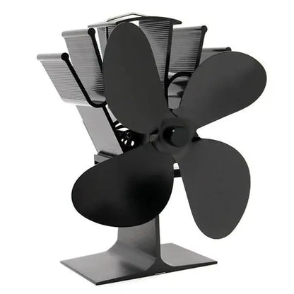 Stove Fan Heat Powered with Quiet 4-Blade Design and Anodized Aluminum, 180-210 CFM Avento Goods