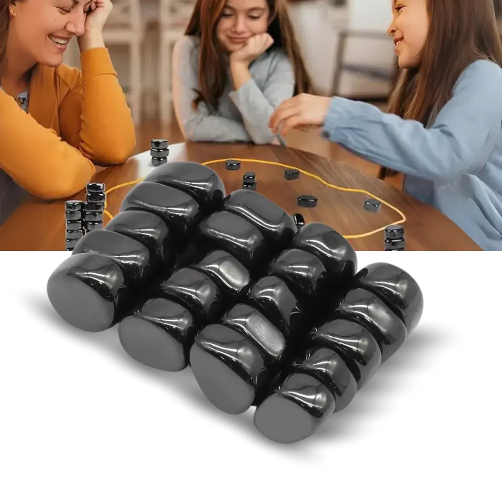 Magnetic Strategy Game with Rope Boundary and 20 Magnetic Tokens, Portable Storage Bag Avento Goods