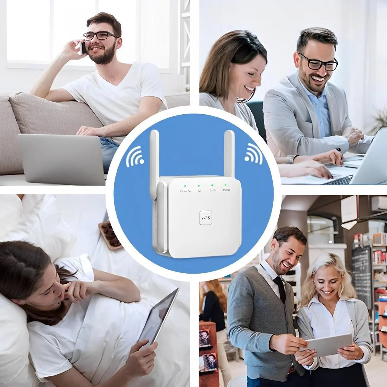 WiFi Range Extender with Dual-Band Coverage and High-Gain Antennas, Up to 3000 Sq Ft Avento Goods
