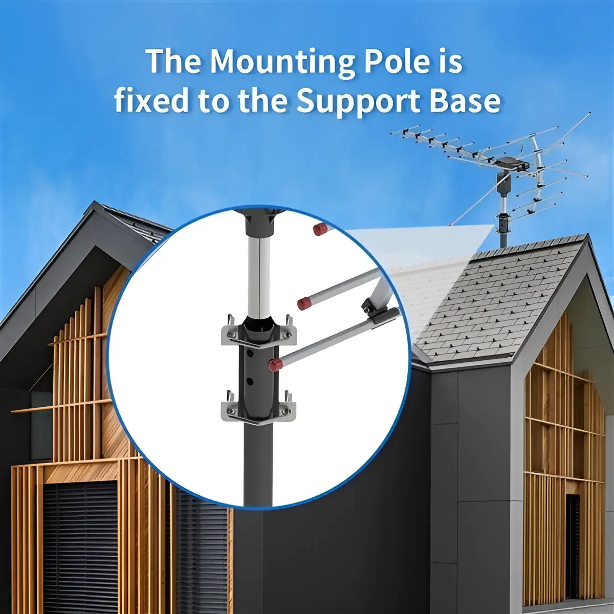 Motorized Outdoor TV Antenna with 360 Degree Rotation and Dual Band UHF VHF, Long Range Avento Goods