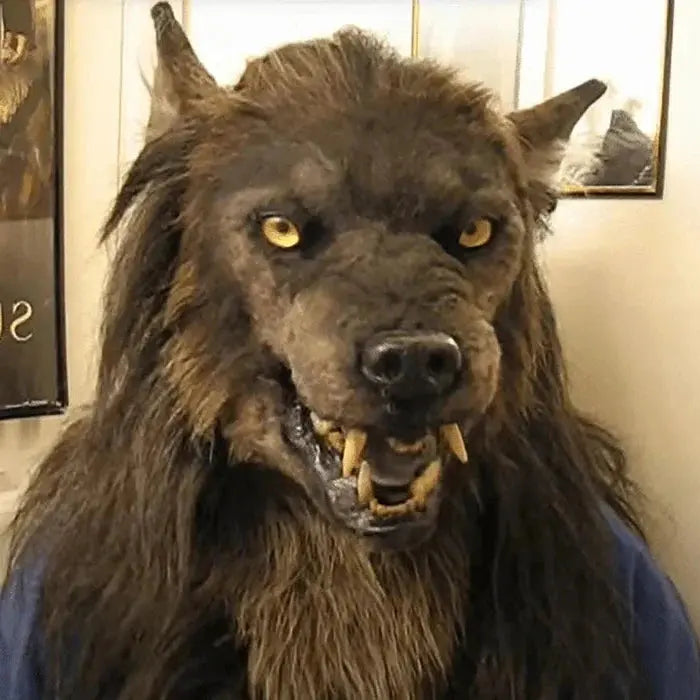 Realistic Wolf Mask with Silicone Liner and Adjustable Straps, Breathable Lightweight Avento Goods