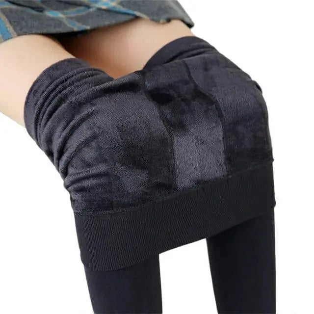 Thermal Leggings with Brushed Fleece Lining and High-Rise Waist, Moisture-Wicking Avento Goods