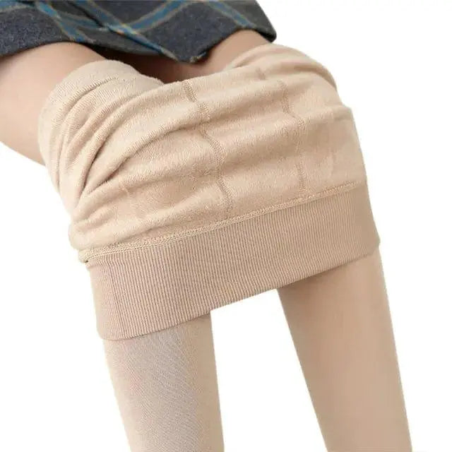 Thermal Leggings with Brushed Fleece Lining and High-Rise Waist, Moisture-Wicking Avento Goods